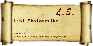 Lihi Skolasztika névjegykártya